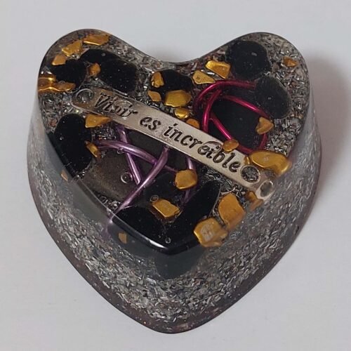 Orgonita con forma de Corazón modelo 14 Tamaño S