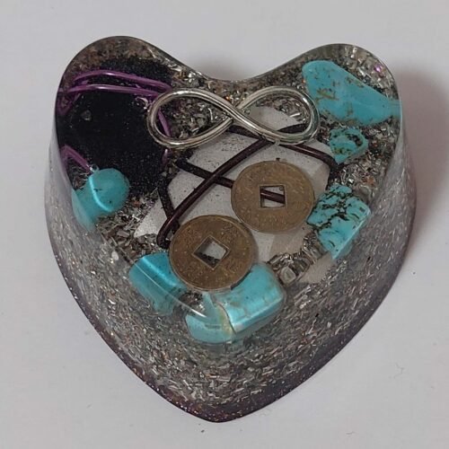 Orgonita con forma de Corazón modelo 7 Tamaño S