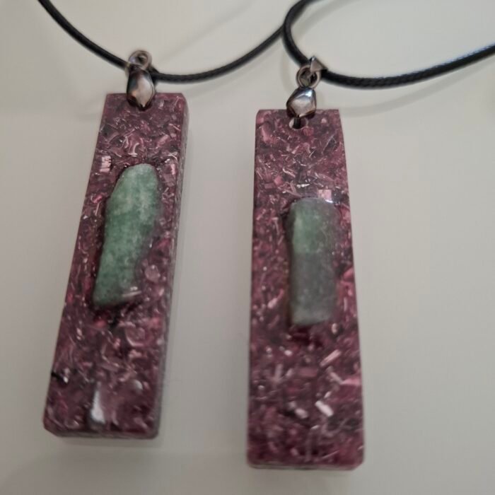 Modelo 036 Luz Orgonite. Colgante rectangular XL. - Imagen 2